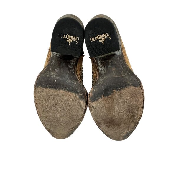 Size 7.5 Old Gringo Eagle Swarovski Crystals Snip Toe Ankle Cowboy Cowgirl Boots - Picture 10 of 14